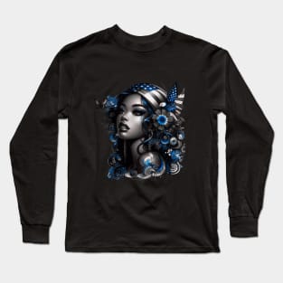 American Beauty, Blue Gray | Catsie Cat Long Sleeve T-Shirt